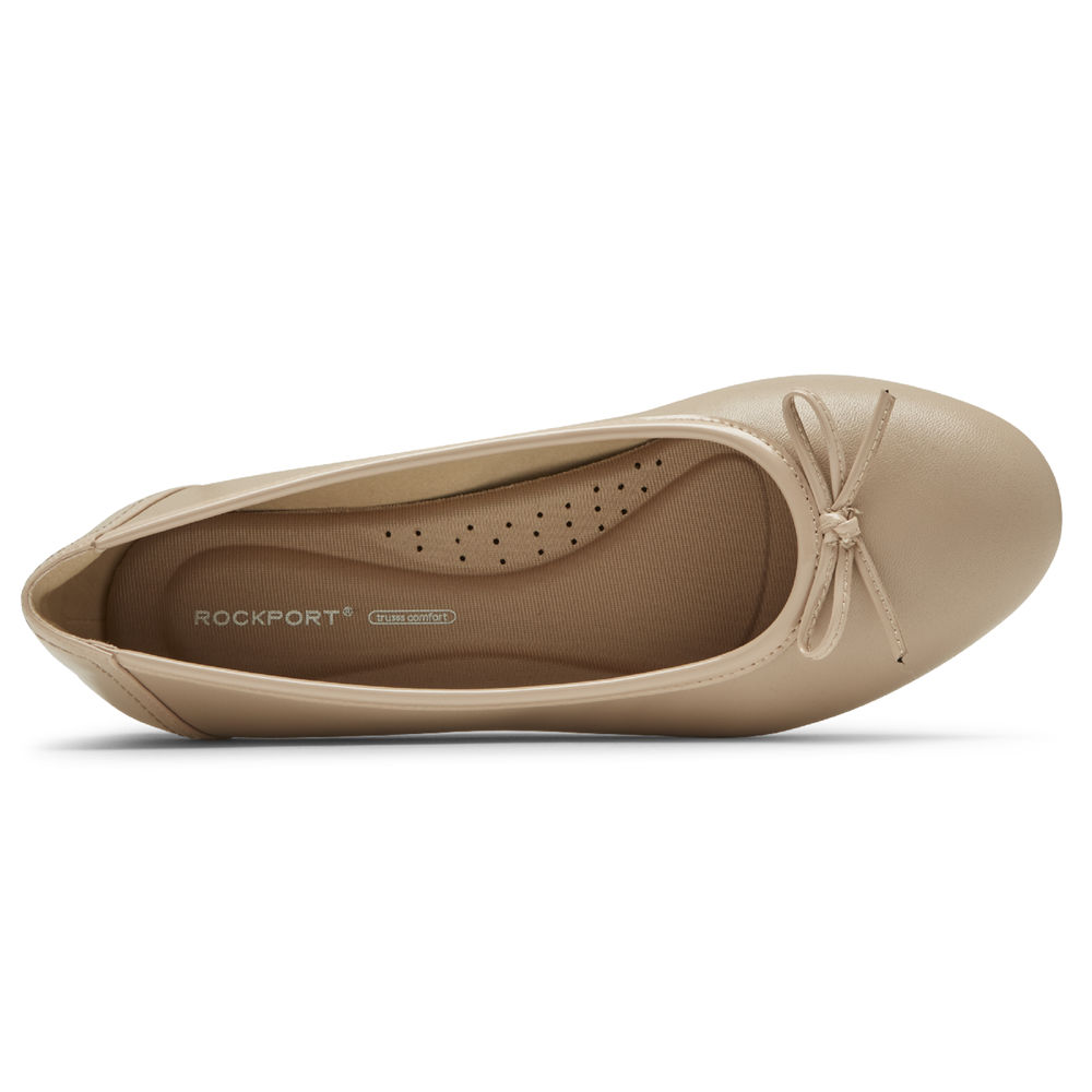 Rockport Womens Reagan Bow - Flats Beige - ZCH875234